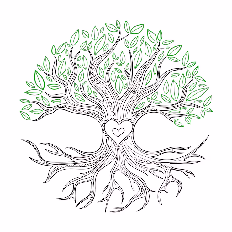 hand drawn tree life style 23 2148670967