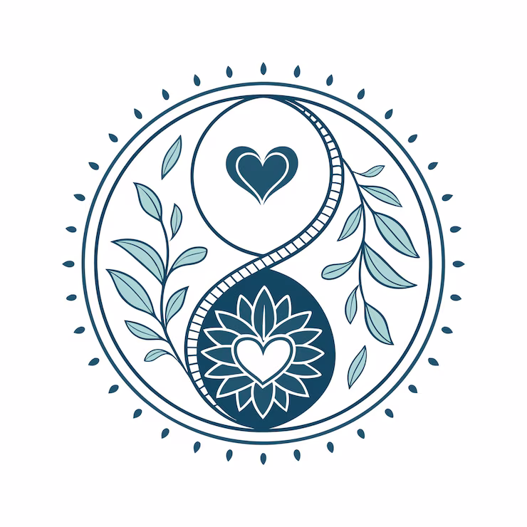 serene yin yang symbol with floral design 1145966 8985